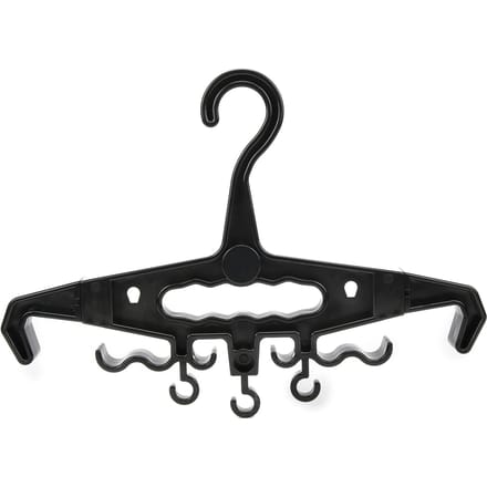 Zware multifunctionele uitrustingshanger Afneembare industriële plastic hanger Buiten Jagen black