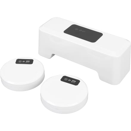 Contactloze Externe Sensor Toiletspoeler Kit met 2 Sensoren 2000mAh Druktype Spoel Automatisch white