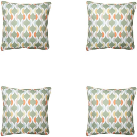 Madison - Sierkussen Trivia green - Ca. 50x50 cm - Set van 4