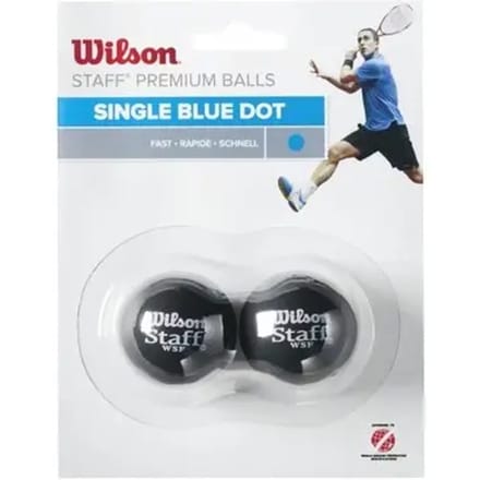 Set van 2 ballen Wilson Staff squash point bleu