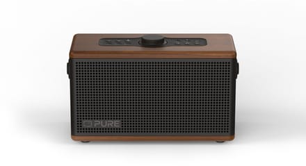Pure Classic Aura - De draagbare Bluetooth-luidspreker met sfeerverlichting, Koffie bruin/Walnoot