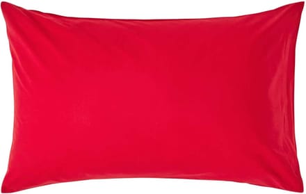 Homescapes Kussensloop 50x75 cm – Rood – 100% Egyptisch Perkal Katoen – 200 TC