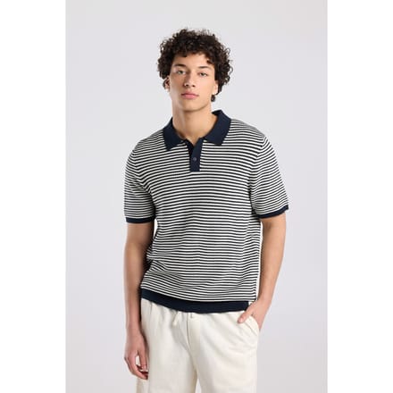 America Today Kenneth Navy/white Maat: S | Poloshirts Outlet | Heren | Blauw