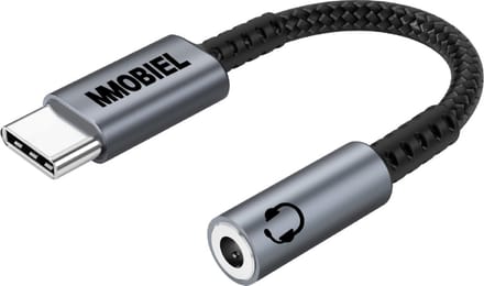 MMOBIEL USB-C naar 3.5mm TRRS Hoofdtelefoon Jack Adapter “ 16Bit / 48Khz - USB-C naar AUX Adapter Kabel - Aluminium