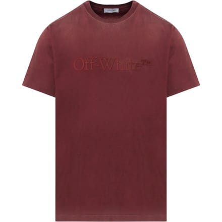Gebroken wit gewassen slim-fit gepureerd pompoen-T-shirt