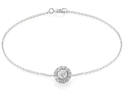 Orphelia AD-1029 - Armband - 18 Karaat Witgoud / Diamant 0.38 ct - 18 cm