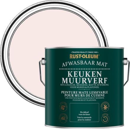 Rust-Oleum Roze Keuken muurverf - Porselein Roze 2,5L