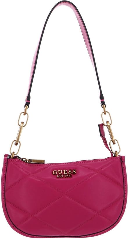 GUESS Schoudertas Cilian Top Zip Saddle Bag Fuchsia Paars
