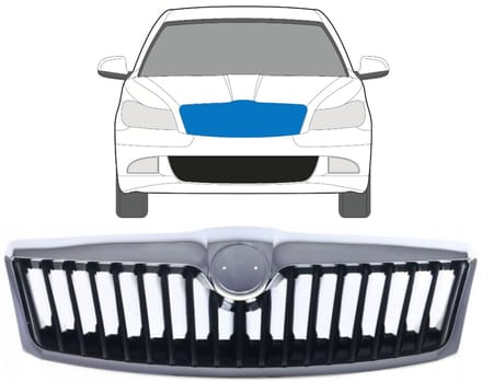 Grill voor Skoda Octavia II 2004-2013