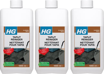 Hg tapijtreiniger 3 stuks (1000ML) + Gratis KD spons