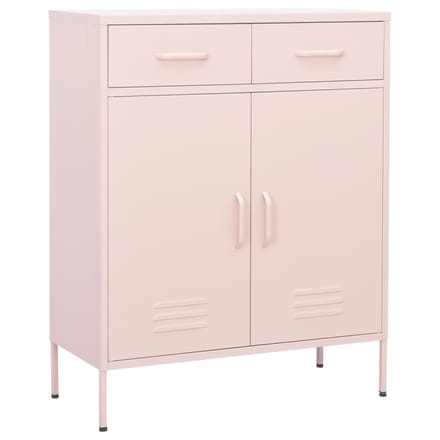vidaXL - Opbergkast - 80x35x101,5 - cm - staal - roze