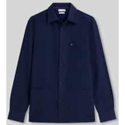 regular fit overshirt van katoenmix