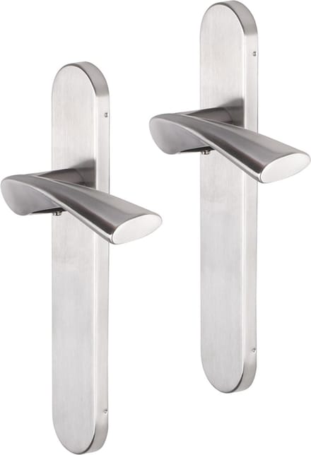 Deurkruk - Impresso Wigston - Voor binnen - Ovaal - deurschild - RVS - 2 stuks