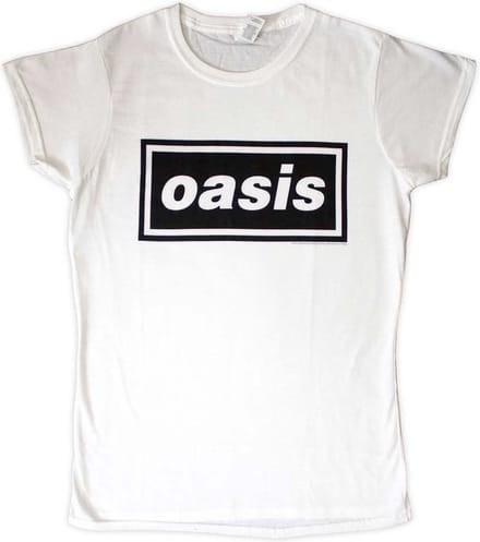 Oasis - Decca Logo Dames T-shirt - S - Wit