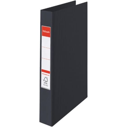 Esselte Vivida 4-Rings Ringband voor 190 A4 Vel - Rugbreedte van 42 mm - Zwart
