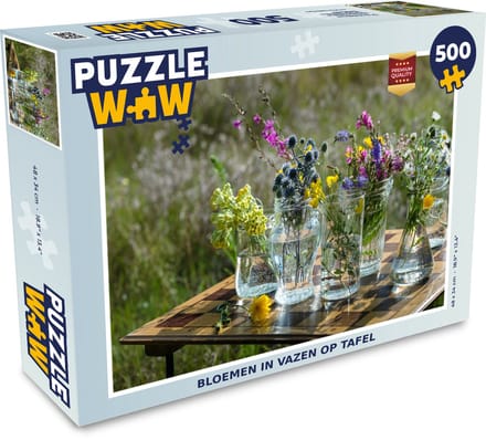 Puzzel Vaas - Bloemen - Kleuren - Legpuzzel - Puzzel 500 stukjes