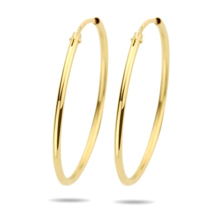 Marie Celeste oorringen ronde buis - 45 mm - Goud