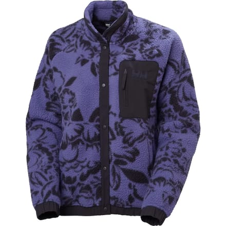 Helly Hansen Imperial Printed Pile Snap Fleece Met Volledige Rits Paars M Vrouw