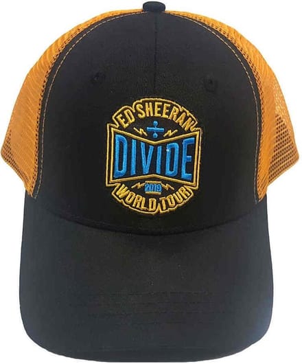 Ed Sheeran - 2019 Divide World Tour Trucker pet - Zwart/Geel