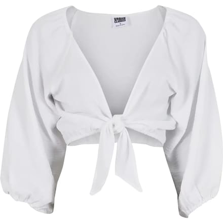 Urban Classics - Structured Knotted Blouse - L - Wit