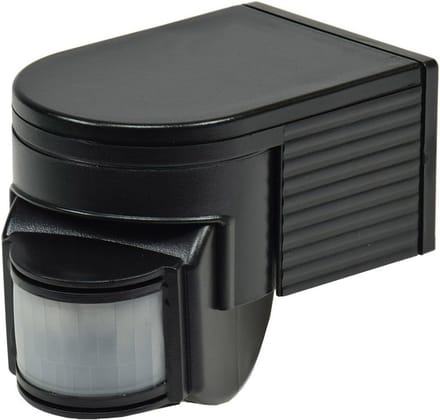 Bewegingsmelder 180 graden zwart IP44 - Bewegingssensor voor buiten met infrarotsensor