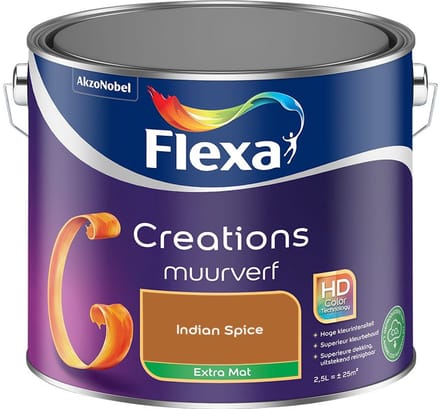 Flexa - Creations Muurverf Extra Mat - Indian Spice - Mengverf - 2,5 L