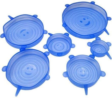 Finnacle - Silicone Afsluitdeksel - Verhouddeksel - Herbruikbare Vacuum Deksel - Set van 6 Stuks
