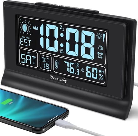 Digitale Wekker met Groot Display, Datum, Temperatuur & Luchtvochtigheid
