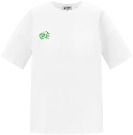 Vrouwen T-shirt Casual Botanisch Gebroken wit/S