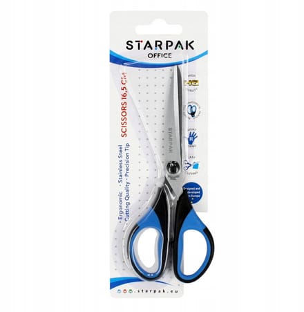 Starpak - Schaar met Rubberen Handvatten - Metaal - 21,5 cm - Ergonomisch
