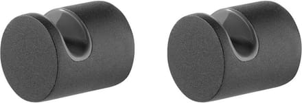 Tiger Bold - Handdoekhaken klein - ø 1,9 cm - 2 stuks - Zwart
