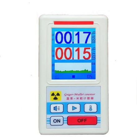 Display Scherm Geiger Teller Kernstralingsdetector Persoonlijke Dosimeter Marmer Detectoren Beta wit