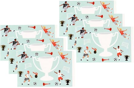 Bellenblaas Stickers - Fantastic Football - 6 stuks