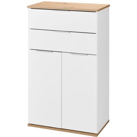 LIVARNO Kast met 2 laden en 2 deuren - wit met eikenlook