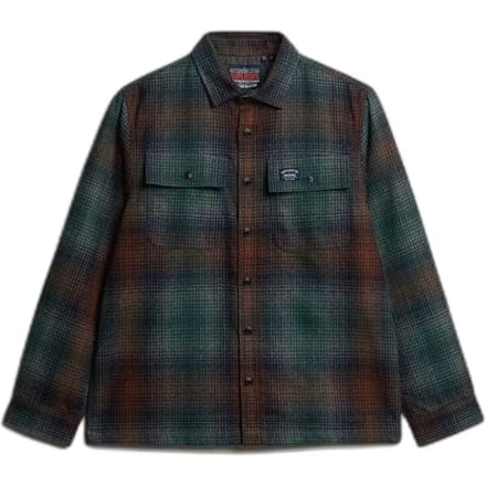 Superdry Overshirt Miller Wool Blend Ombre Multicolour - Maat M - Heren
