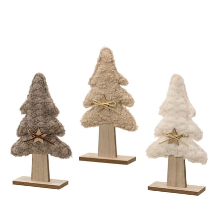 Boom polyester check teddy fur plywood star 3col  assorti