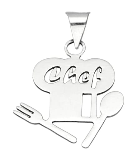 Zilveren Chef kok kettinghanger