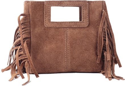 Giuliano lederen suede schoudertas - Suede - Made in Italy - Dames - Taupe