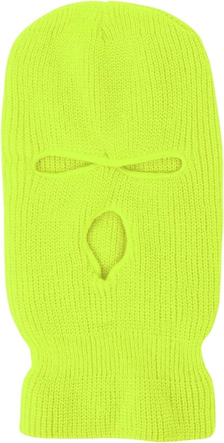 *** BivakMuts Neon Geel - Wintersport - Motor - Balaclava - Zichtbaarheid - van Heble® ***