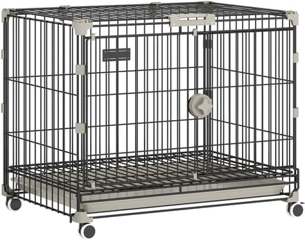 PawHut Hondenbench - Metaal, PP - 60,5x45,5x54,5cm - Zwart