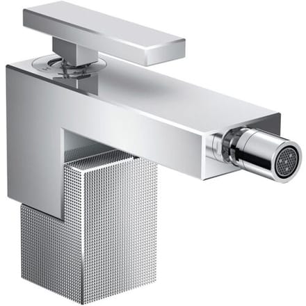 AXOR Edge single lever bidet mixer with drain set diamond cut 46211000