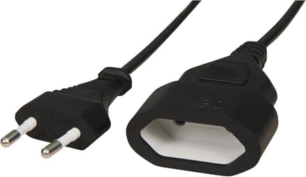 1 Meter Verlengsnoer - Eurostekker Type C voor PC, Monitor, Lampen - Wit