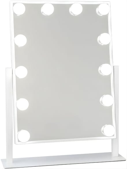 KAD® Vanity Spiegel - Hollywood Spiegel - Vanity - Wit - 48cm x 36cm x 1cm