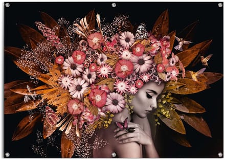 Tuinposter Bloemenrijkdom - 100 x 140 - Canvas - REINDERS
