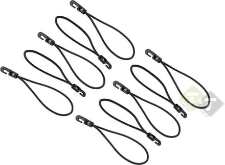 Elastiek met haak - 10 delig - Elastisch zeildoek koorden - 200mm - Spanelastiek