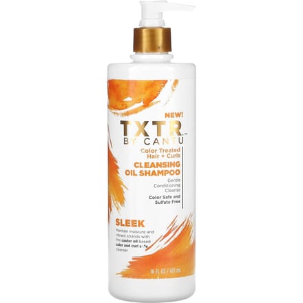 Cantu, Textiles, Shampoing à l'huile nettoyante, cheveux colorés et bouclés, 16 fl oz (473ml) white