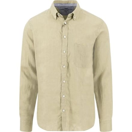 Fynch-Hatton Overhemd Premium Solid Linnen Button-Down Pistache / male
