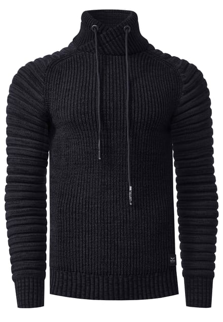 Biker Chunky trui met hoge kraag