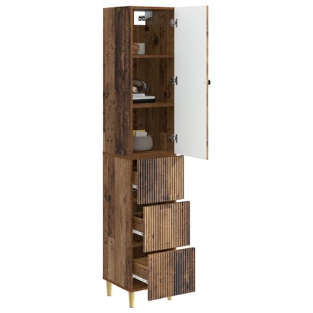 vidaXL - Kast - Set - 2 - st - Bewerkt - hout