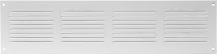 Paneir Airdesigns- metaal-400 x 100 -omgezette rand - opbouw - aanvoer & afvoer  - wit